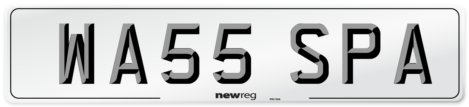 WA55 SPA Number Plate from New Reg